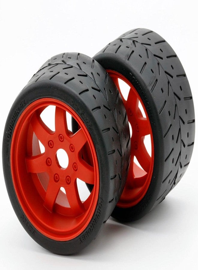 Power Hobbies Powerhobby 1/8 Gripper 54/100 Belted Mounted Rear Tires/Wheels 17mm (2) Arrma Felony/Infraction/Limiitless (Red) - Image 4